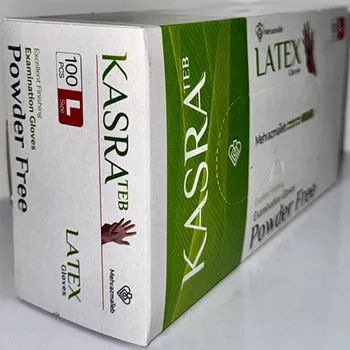دستکش لاتکس بدون پودر برند کسری